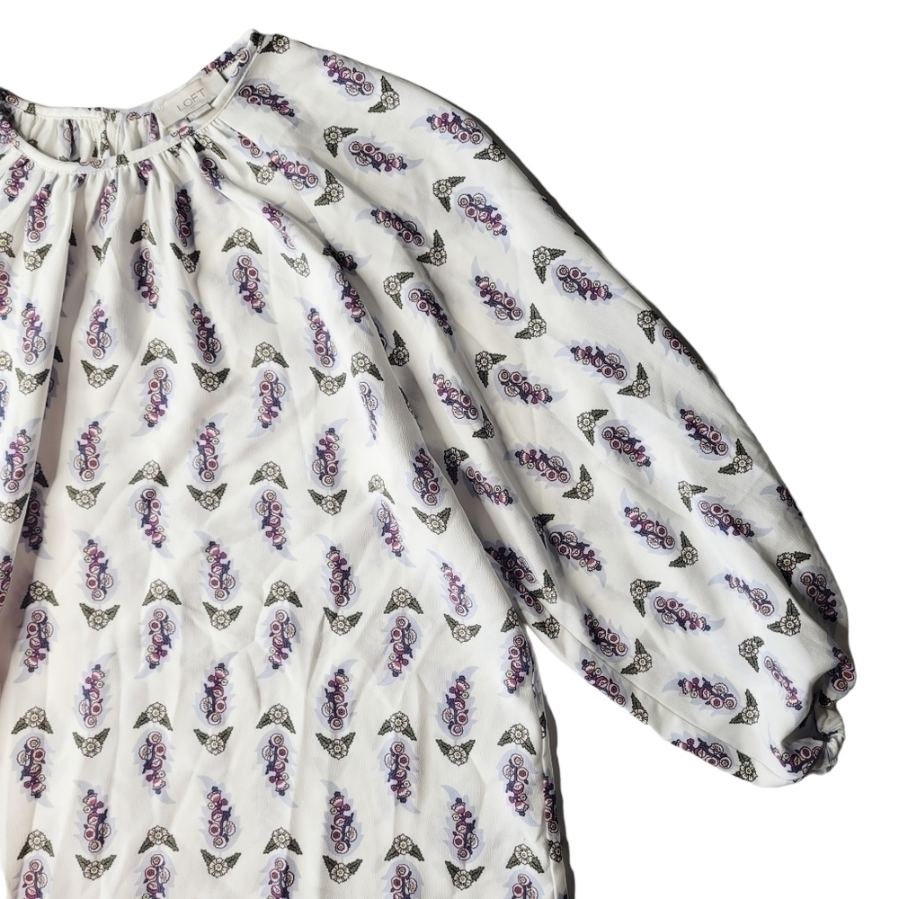 Loft Floral Blouse Small - Picture 3 of 5